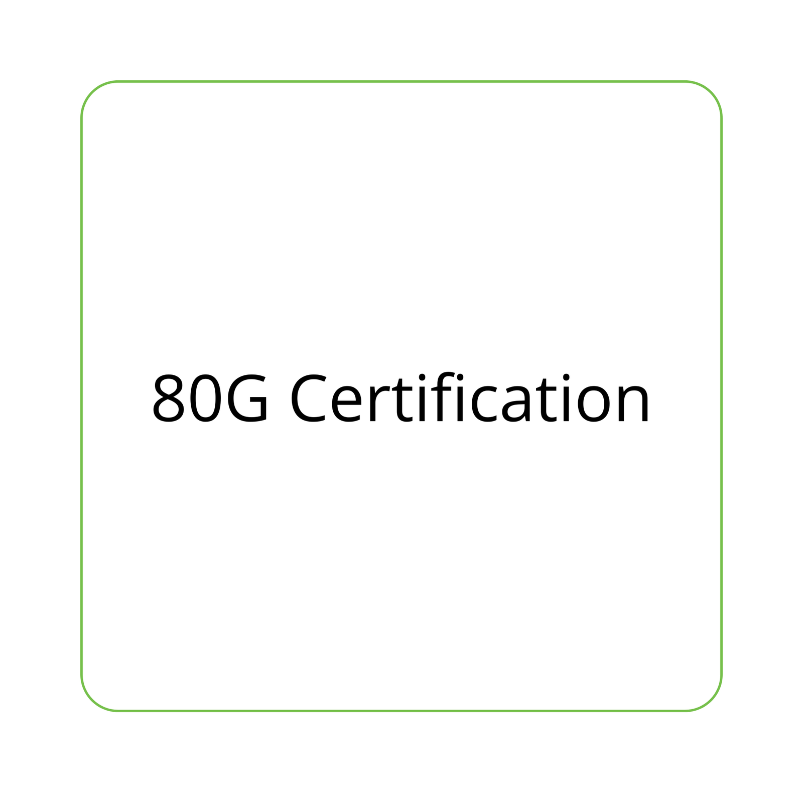 80G Certification
